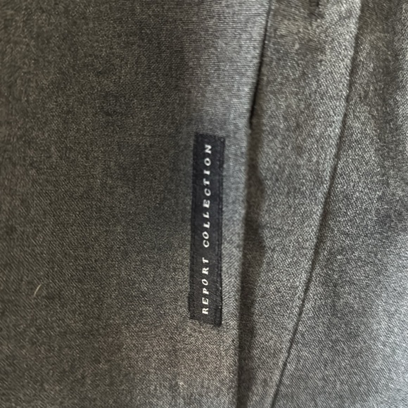 Report Collection grey flannel button down like new - Picture 2 of 3